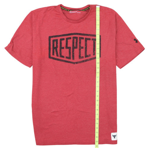 Under Armour Men’s Red 'Respect' HeatGear T-Shirt Size L
