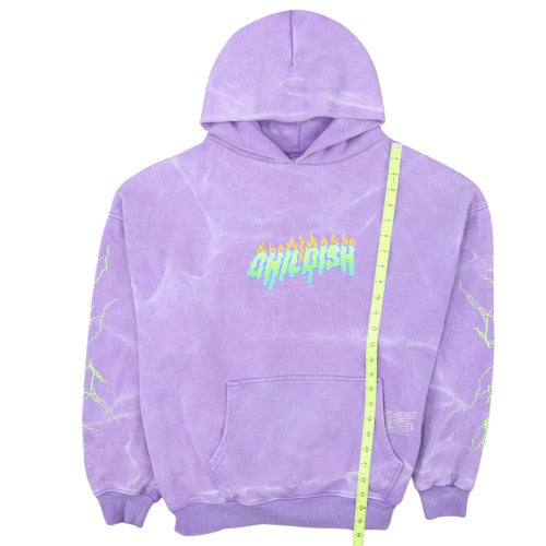 Childish Womens Lilac Pullover Hoodie Graphic Print Size S