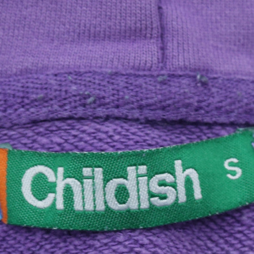 Childish Womens Lilac Pullover Hoodie Graphic Print Size S