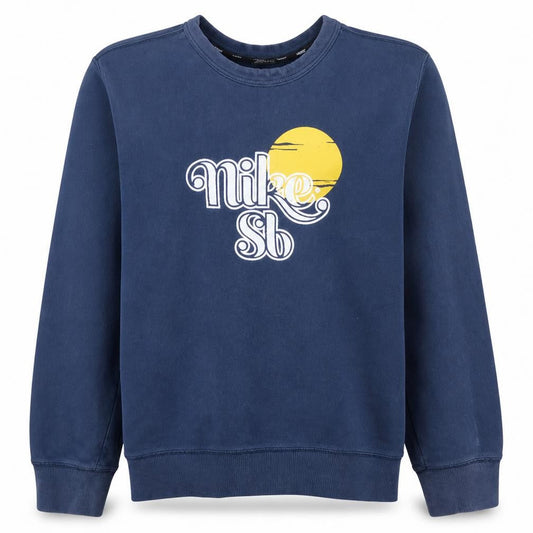 Nike SB Men's Blue Crew Neck Graphic Print Sweatshirt M