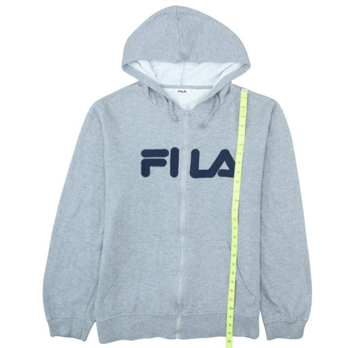 Fila Men's Grey 2XL Full Zip Hoodie Sweatshirt