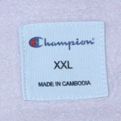 Champion Womens Pink Pullover Hoodie XXL Embroidered Logo Casual