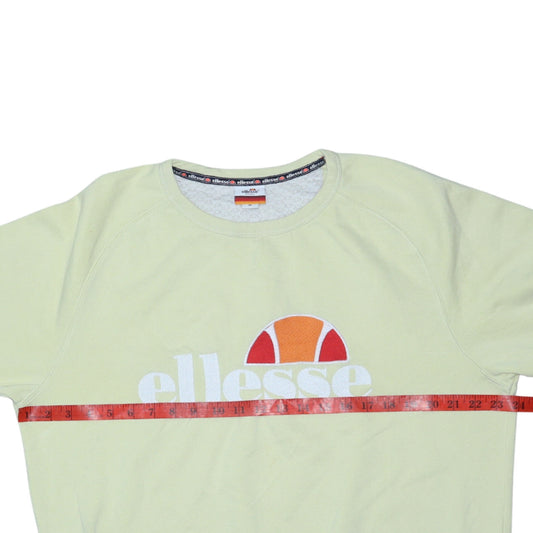 Ellesse Men's Beige Pullover Sweatshirt M Embroidered Logo