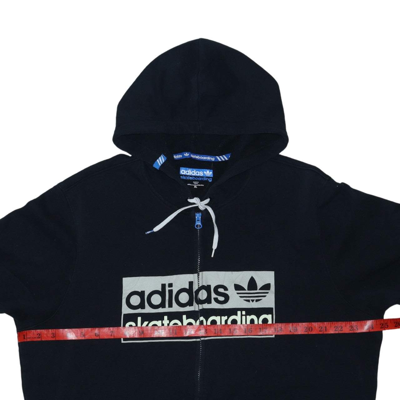 adidas Men's Black XL Full Zip Skateboarding Hoodie