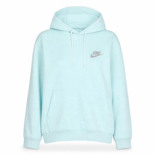 Nike Womens Blue Pullover Hoodie Small - Cotton Blend Sweatshirt