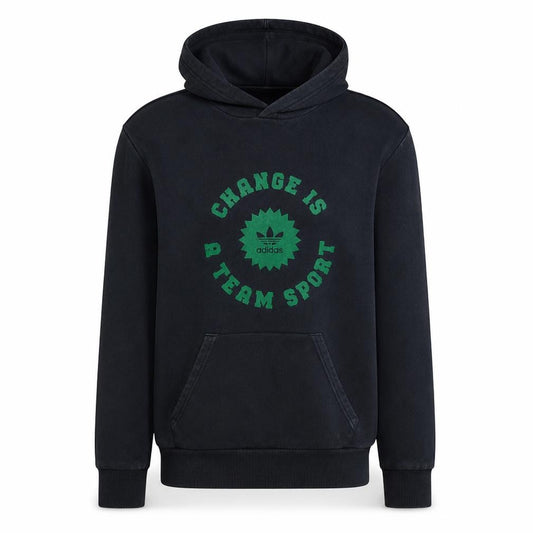 adidas Men's Black Pullover Hoodie S Sports Graphic Fleece Sweatshirt