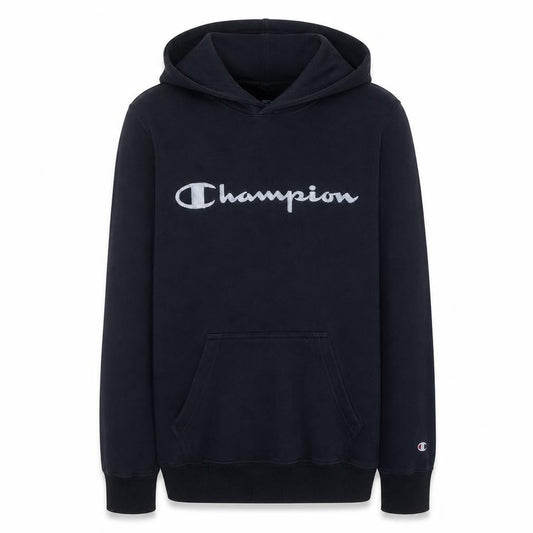 Champion Men's Black Medium Pullover Hoodie with Logo Design