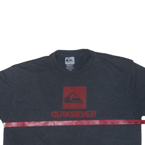 Quiksilver Men's Grey XL Graphic Surf Logo Short Sleeve T-Shirt