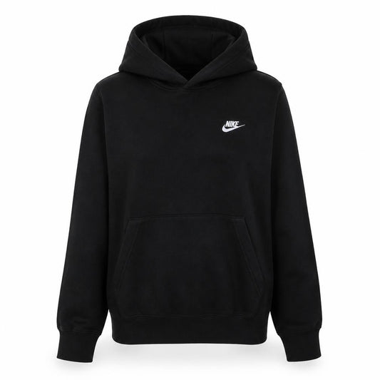 Nike Women's Black Pullover Hoodie Small Cotton Fleece Logo Sweatshirt