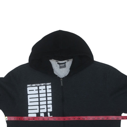 Puma Men's Black Full Zip Hoodie L Fleece Sportswear