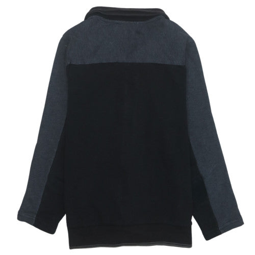 Calvin Klein Jeans Women Black Full Zip Sweatshirt M Cotton CKJ Logo