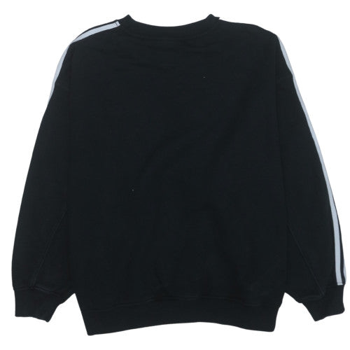 Adidas Women Black Crew Neck Long Sleeve Pullover Sweatshirt Size 8