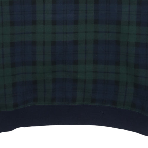 Ralph Lauren Men's Green Check 1/2 Zip Fleece Sweatshirt XL