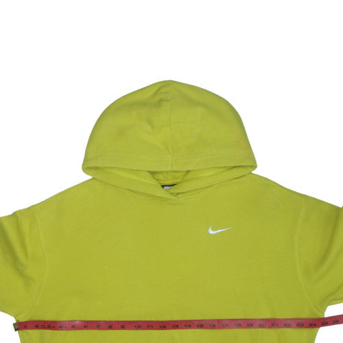 Nike Womens Yellow Pullover Hoodie Cotton Blend M Relaxed Fit