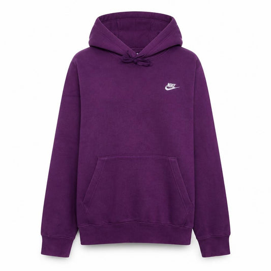 Nike Womens Purple Pullover Hoodie L Cotton Blend Casual Sweatshirt