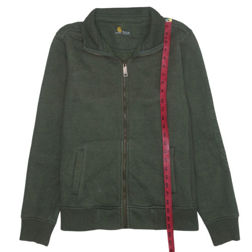 Carhartt Men Green XL Full Zip Sweatshirt Fleece High Neck