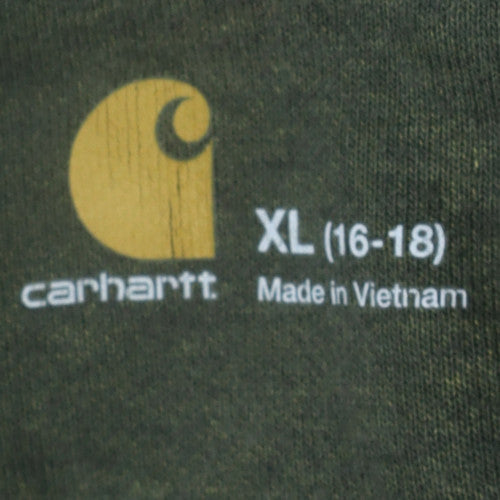 Carhartt Men Green XL Full Zip Sweatshirt Fleece High Neck