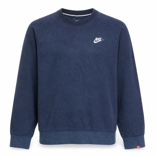 Nike Men's Navy Blue Crew Neck Sweatshirt M Cotton Blend