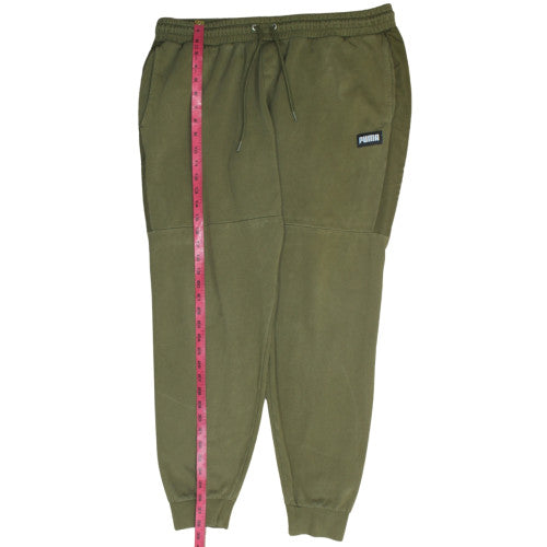 Puma Men's Green XL Jogger Sweatpants with Drawstring Waist