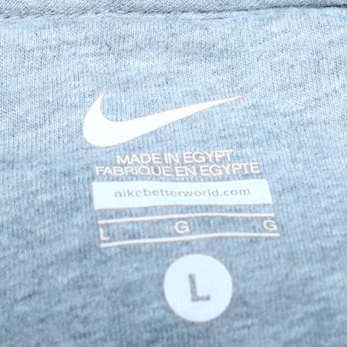 Nike Men's Blue Full Zip Hoodie L Fleece Sportswear Sweatshirt