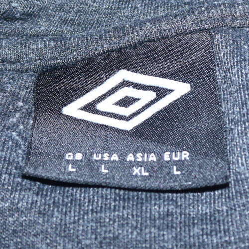 Umbro Men’s Grey Pullover Hoodie L Fleece Sportswear
