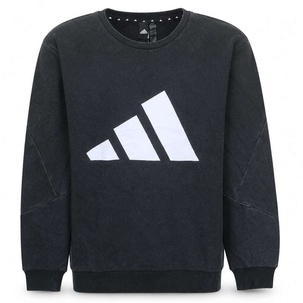 Adidas Men's Black Crew Neck Pullover Sweatshirt L Sports Fleece