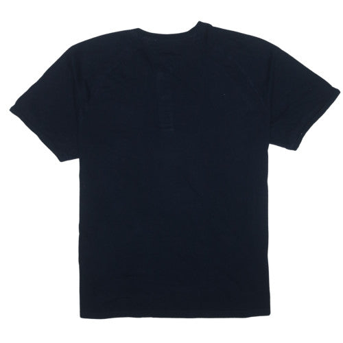 Tommy Hilfiger Men's Navy Henley Short Sleeve T-Shirt XL Cotton