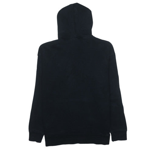 Adidas Womens Black 14 Pullover Hoodie with Logo Print