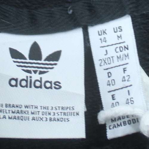 Adidas Womens Black Size 14 Pullover Hoodie with Stripe Detail