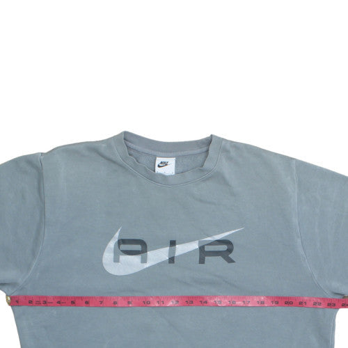 Nike Women’s Grey Air Logo Pullover Sweatshirt M Cotton Blend