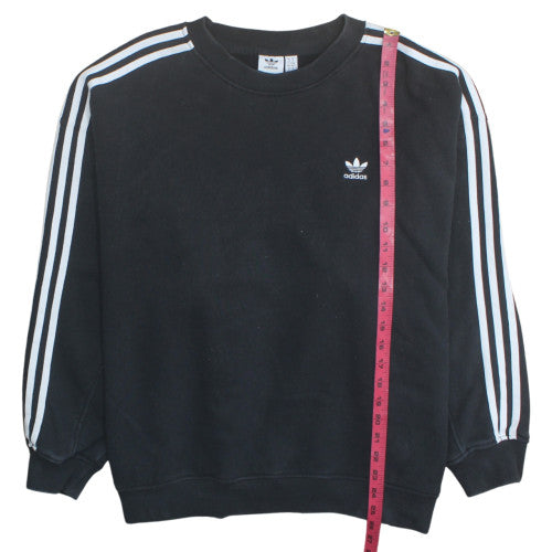 Adidas Womens Black Size 14 Crew Neck Pullover Sweatshirt