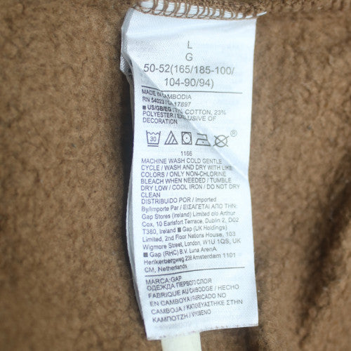 GAP Womens Brown Pullover Hoodie Large Cotton Blend Casual