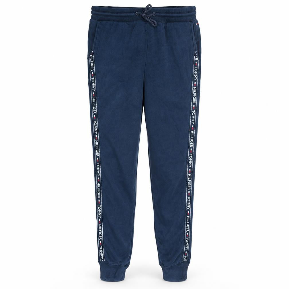 Tommy Hilfiger Men's Blue Jogger Sweatpants L Logo Tape Casual