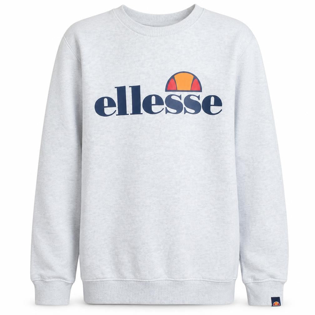 Ellesse Boys Grey Crew Neck Pullover Sweatshirt 13-14 Years Logo Print
