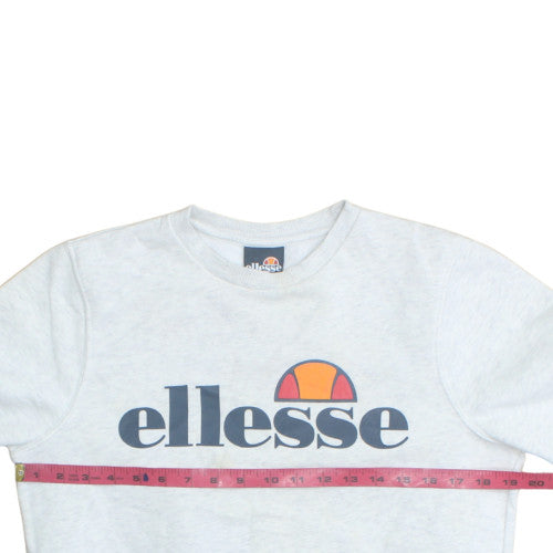 Ellesse Boys Grey Crew Neck Pullover Sweatshirt 13-14 Years Logo Print