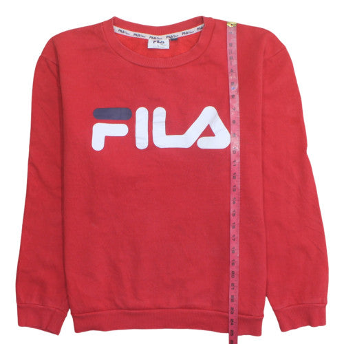 FILA Classics Women's Red Crew Neck Pullover Sweatshirt L