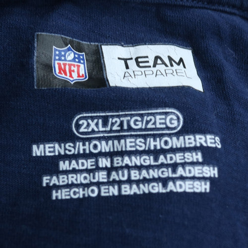 NFL Team Apparel Men's Blue 2XL Go Pats Sports Graphic T-Shirt