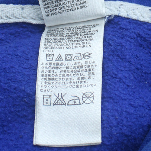The North Face Men Blue Pullover Hoodie Large Cotton Blend Casual