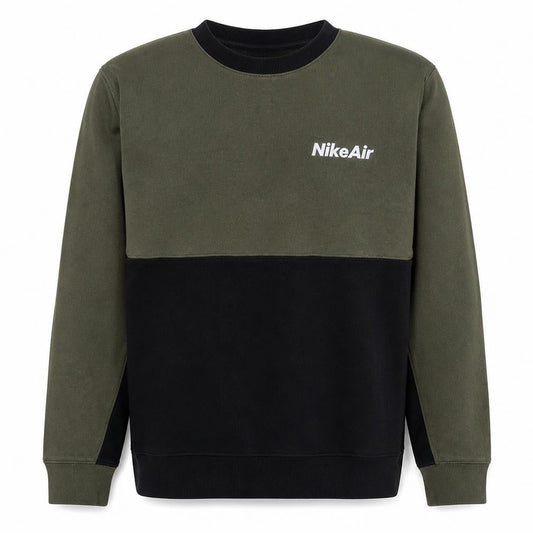 Nike Air Men's Green Black Crew Neck Sweatshirt XL Regular Fit