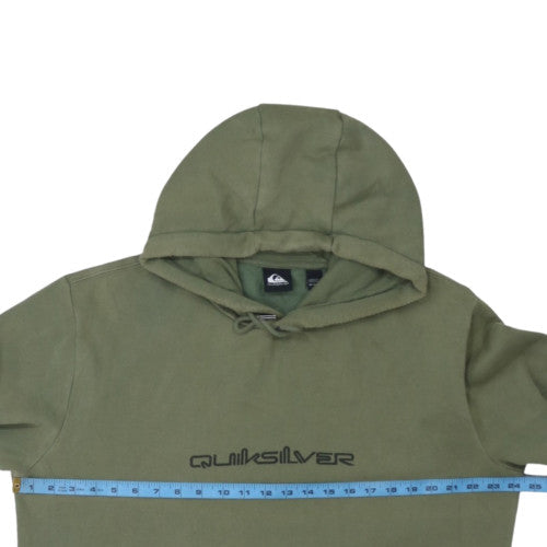 Quiksilver Men's Green Pullover Hoodie XL Fleece Logo Casual