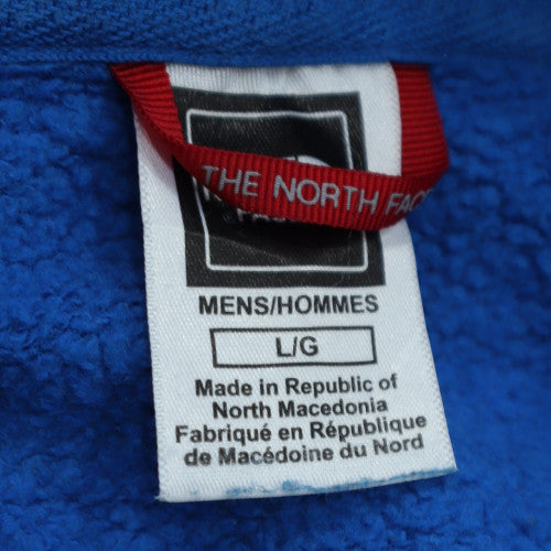 The North Face Men's Blue Pullover Hoodie L Fleece Cotton