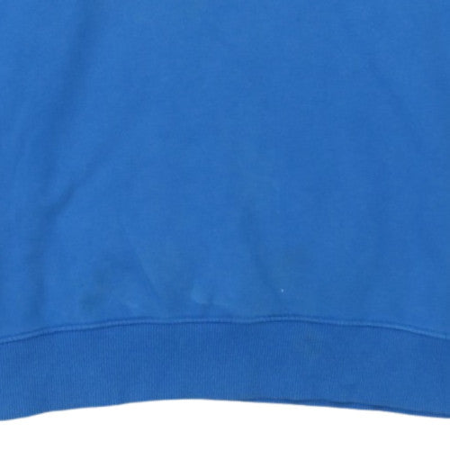 The North Face Men's Blue Pullover Hoodie L Fleece Cotton