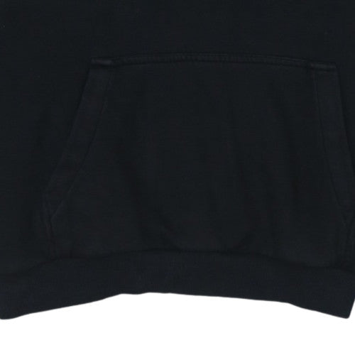 Calvin Klein Mens Black Pullover Hoodie L Fleece Logo Sweatshirt