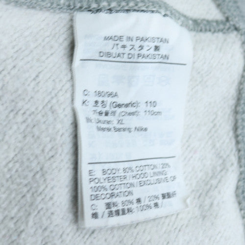 Nike Men's Grey XL Full Zip Fleece Hoodie Sweatshirt