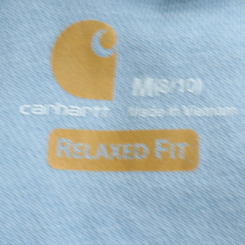 Carhartt Men's Light Blue Relaxed Fit Pullover Hoodie Size M