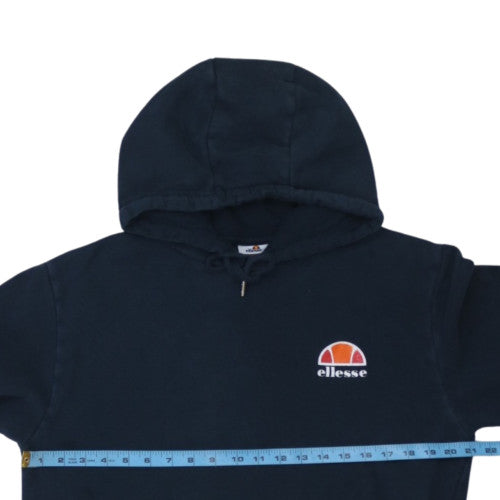 Ellesse Mens Blue Pullover Hoodie Size L Logo Fleece Sweatshirt