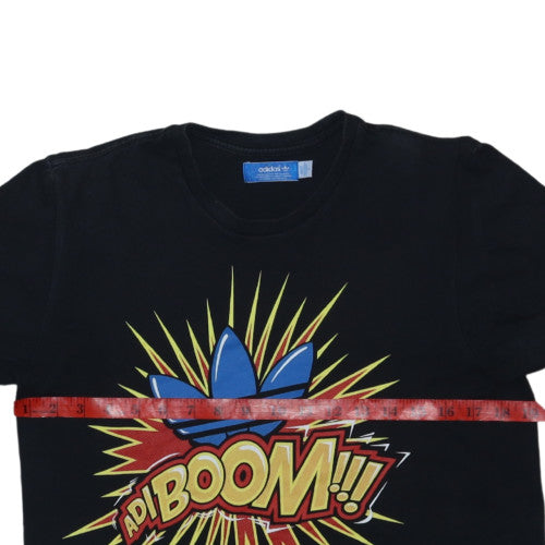 Adidas Women's Black Graphic Boom T-Shirt Size S Casual