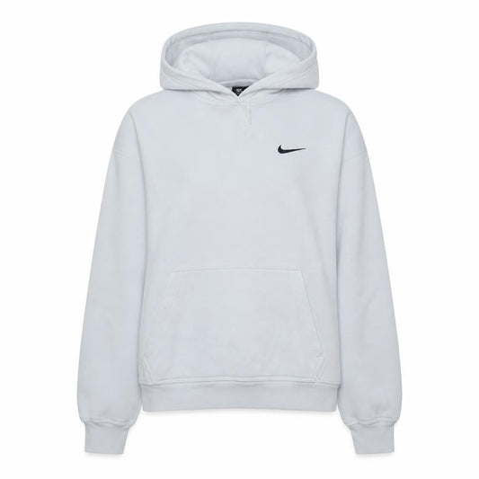 Nike Women’s White Pullover Hoodie Medium Cotton Blend Logo Sweatshirt