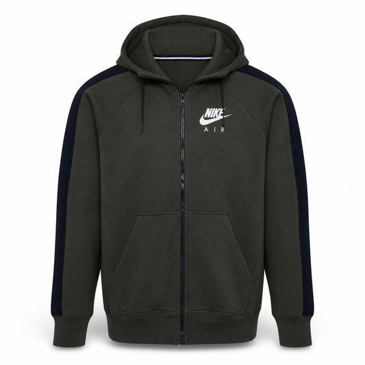 Nike Air Men's Green Full Zip Hoodie M Sportswear Fleece