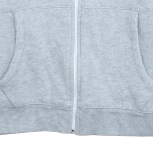 Tommy Jeans Men Grey XL Full Zip Hoodie Regular Fit Jersey Sweatshirt